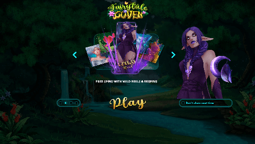 Introductory Screen for Australian Players on Fairytale Coven Pokie