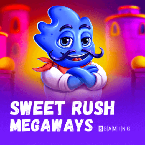 Logo of the Sweet Rush Megaways Pokie