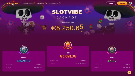 Total Jackpot Potential at SlotVibe Casino