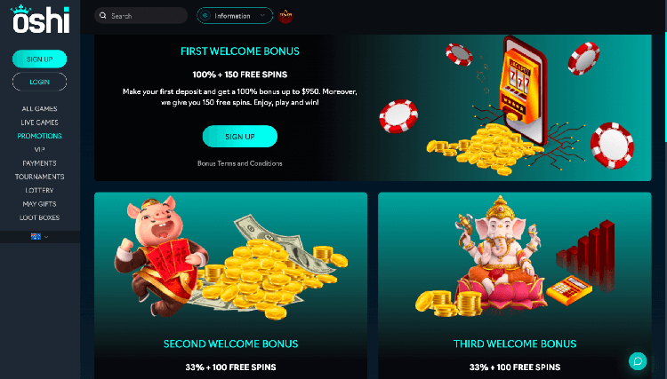 Unlock exclusive rewards as part of the Oshi VIP Club. Accumulating points with every 60 AUD bet elevates your status, offering benefits like weekly cashback, personalized bonuses, high-status privileges, and a dedicated manager. Status rewards include: