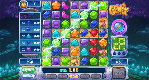 Winstlijnen bij de online slot Gemix