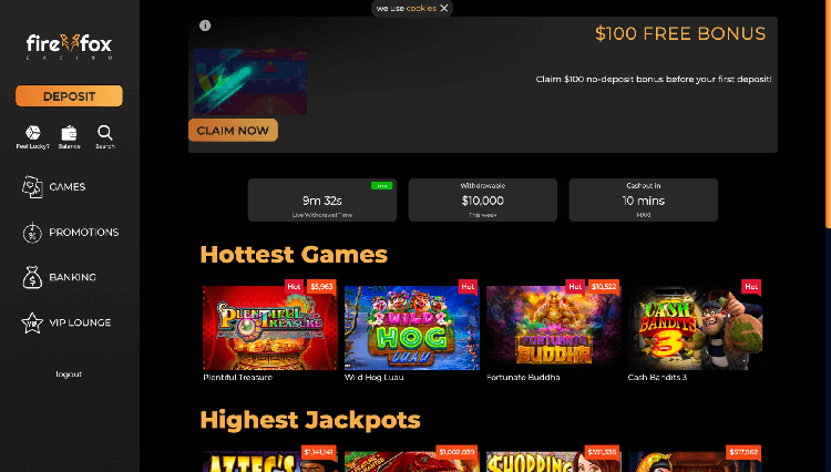 A spotlight on the standout games at Firefox Casino Down Under