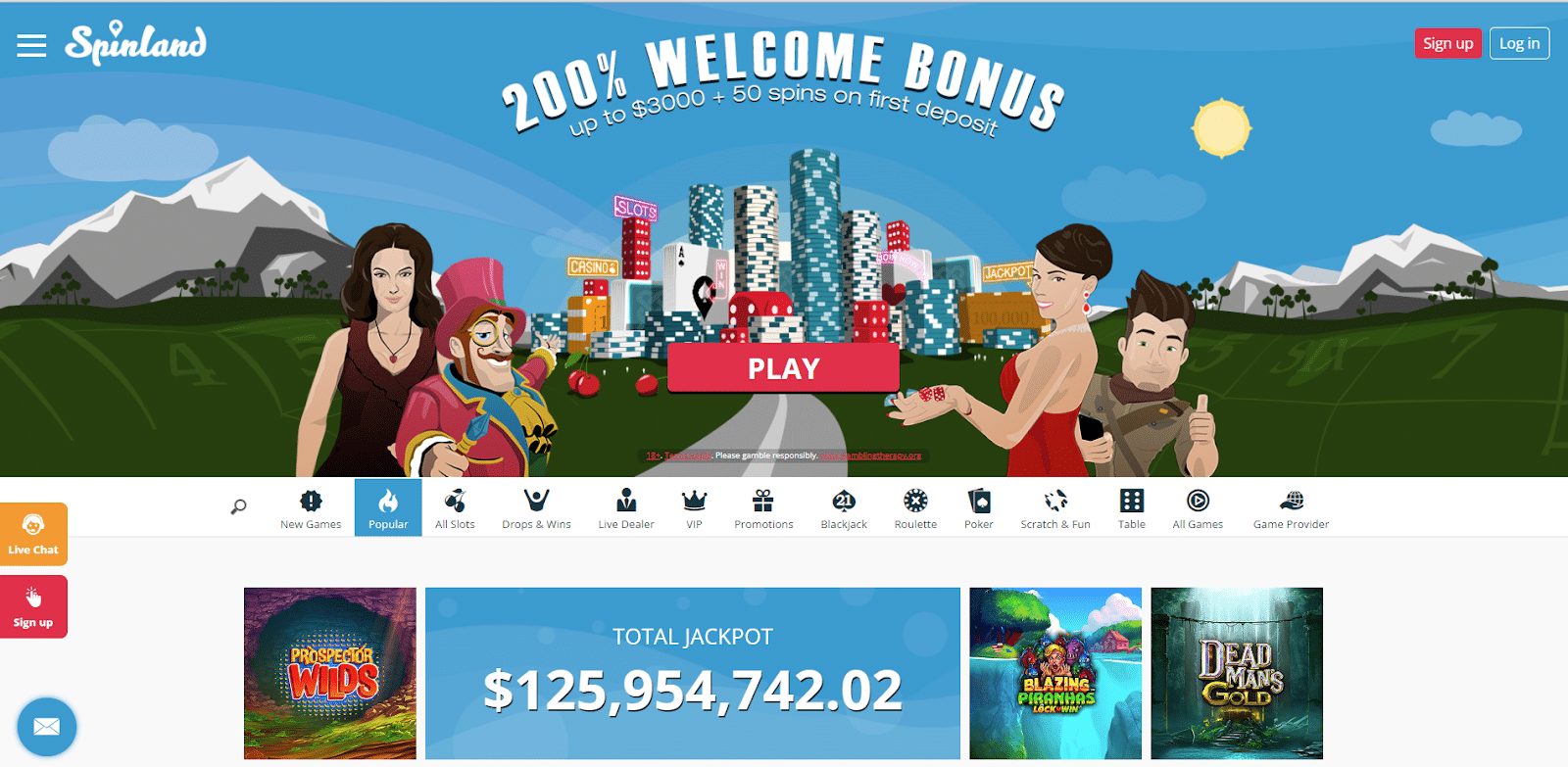 Spinland Casino Bonuses