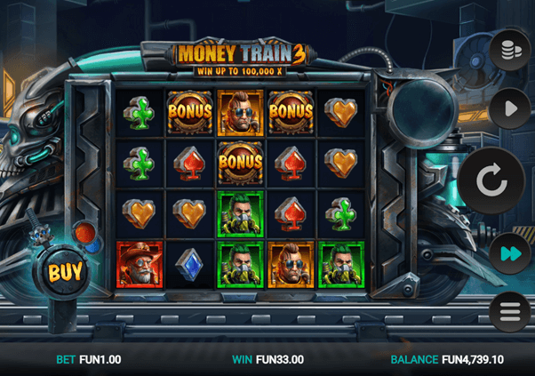 Extraatjes en voordelen bij de online gokkast Money Train 3
