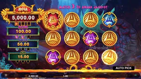 De jackpotcombinatie op de online casinogokkast Ancient Fortunes Poseidon binnen Nederland.
