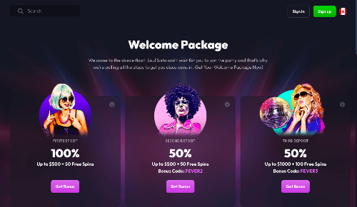 For Canadian players, SpinFever Casino ensures an engaging experience right from registration, offering generous bonuses with subsequent deposits. Enjoy a welcome package, cashback opportunities, tournament access, deposit free spins, and reload bonuses. Detailed bonuses available for Canadian gamblers are listed below.