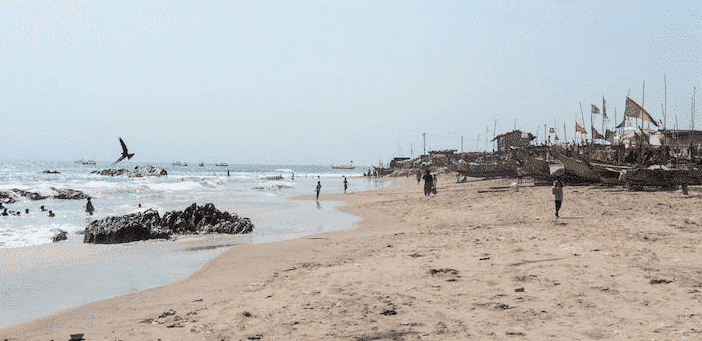 A beach in Ghana