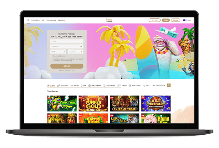 Boho Online Casino AU Mockup V1