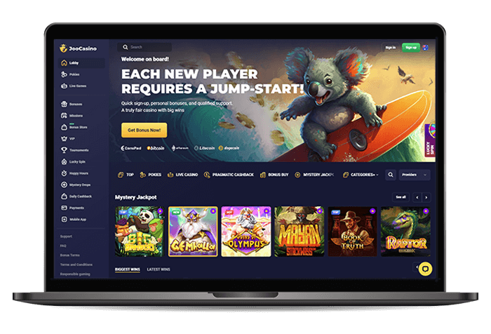 JooCasino Online Casino AU Mockup V1