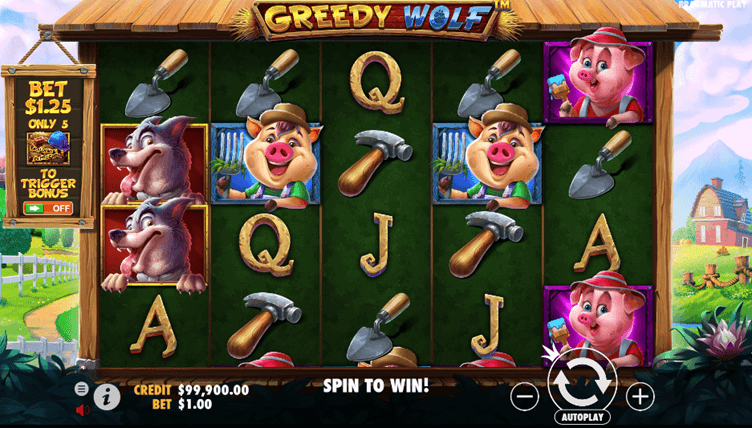 greedy wolf gokkast inplay screenshot