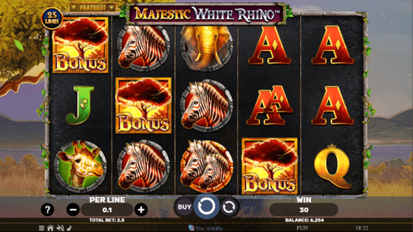 Een verkenning van het thema en de verhaallijn van de online slot Majestic White Rhino.