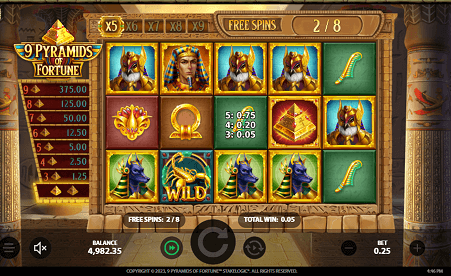 9 pyramides bonusspel