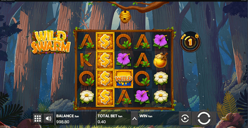 Het speelveld van Wild Swarm slot in het Online Casino