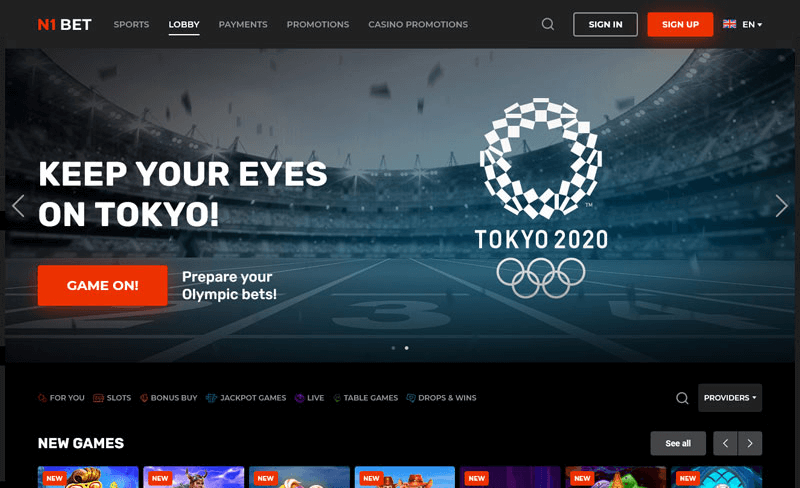 N1bet Homepage
