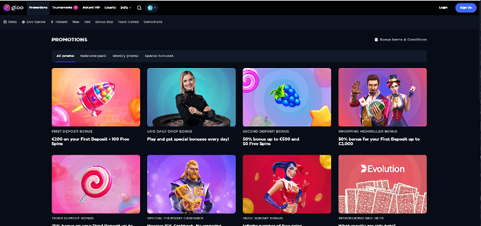 De eerste stortingsbonus voor nieuwe spelers verdubbelt het bedrag van de eerste storting tot een limiet van €200, inclusief 100 gratis spins.