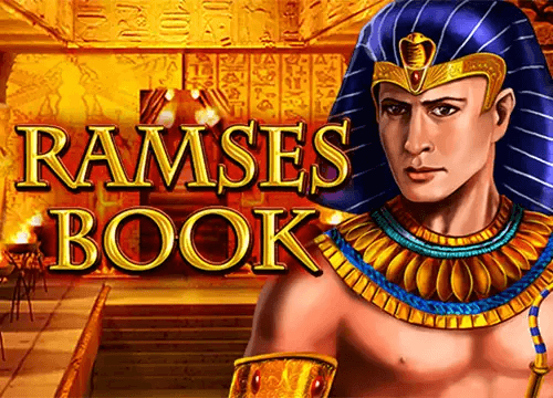Het startscherm van de Ramses Book online slot onthult direct de thematische setting.