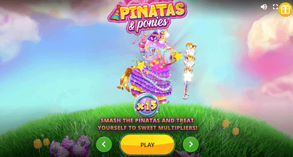 Opening Screen of Pinatas & Ponies Online Slot