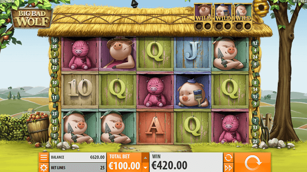 The game spices things up with pig symbols turning wild every second win, substituting for other symbols bar the special wolf scatter and moon. Trigger 3+ wolf scatters to nab 3x your wager, plus unlock a bonus round granting 10 retriggerable free spins. Collect moon symbols to aid the wolf in toppling houses for more spins and multipliers!