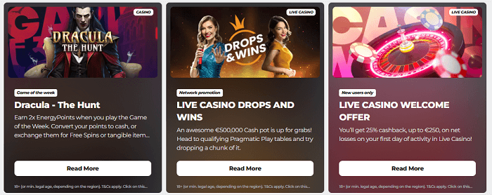 energy casino promoties