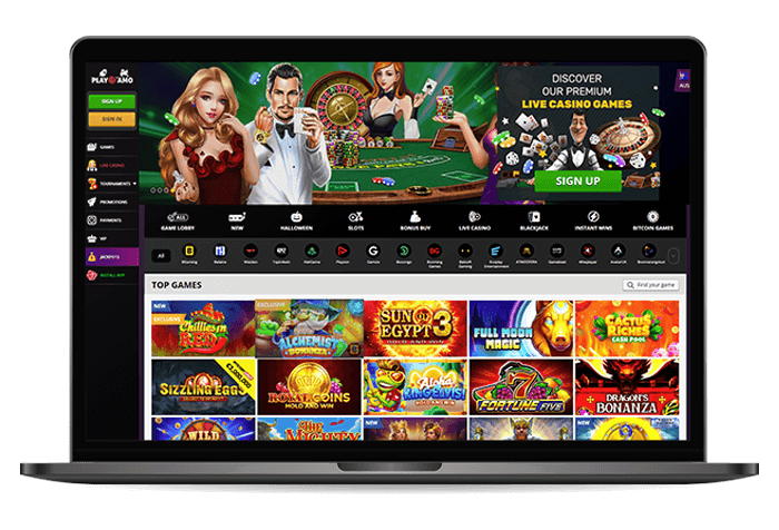 Playamo Online Casino AU Mockup V2
