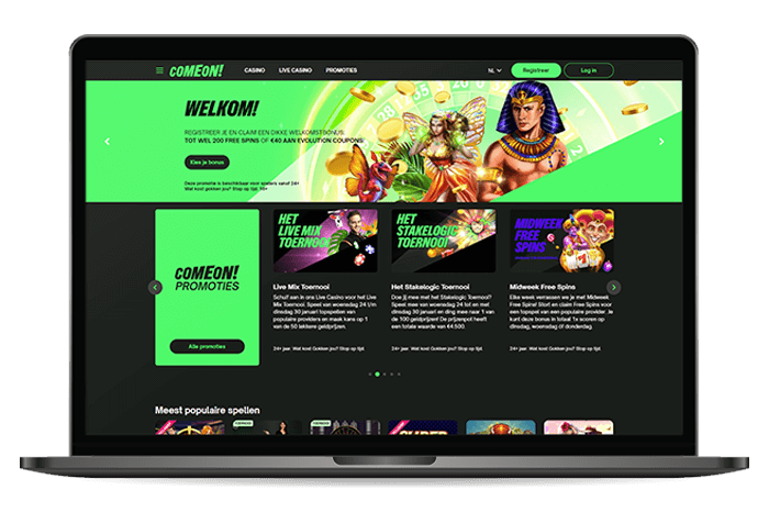 ComeOn Online Casino NL Mockup V1