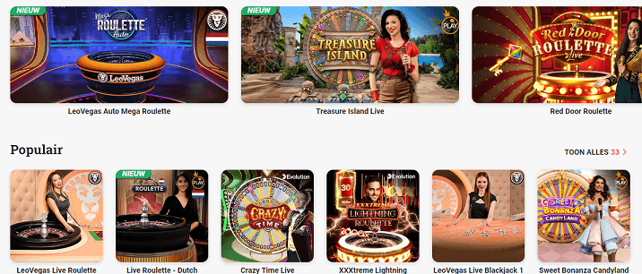 LeoVegas live casino