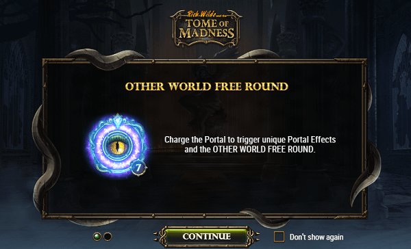 Riche Wilde and the Tome of Madness Slot Initial Screen
