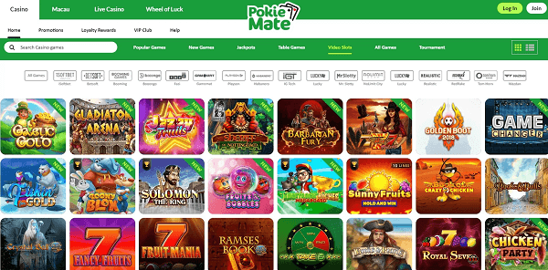 Pokie Mate casino games