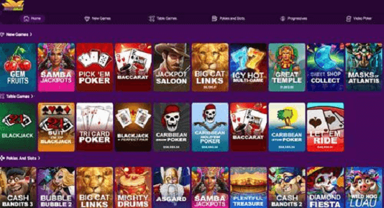 The home page of Wild Joker Casino
