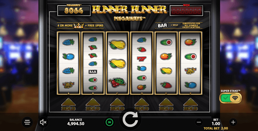 Schermafbeelding van Runner Runner Megaways ingame.