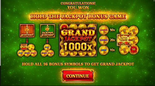 16 coins bonus game