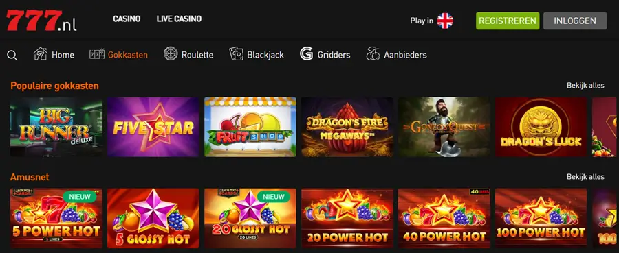 777 casino speelautomaten screenshot