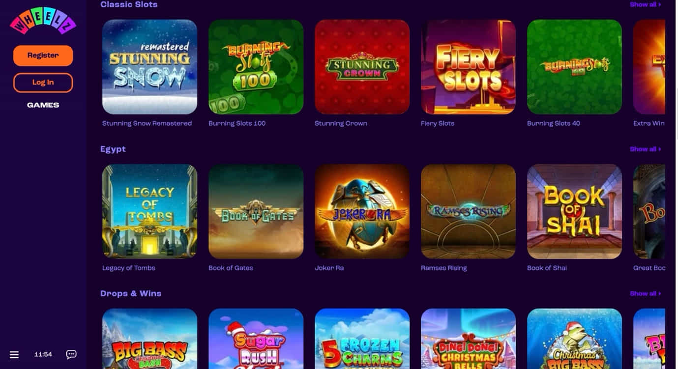 Vast Slot Game Variety at Wheelz Casino