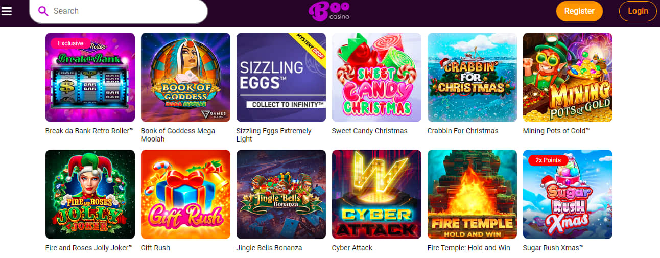Boo Casino games