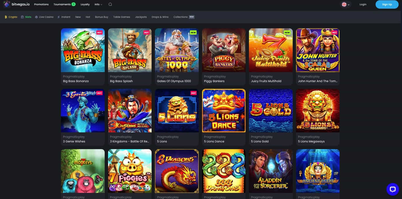 Pragmatic Play Slots at Bitvegas