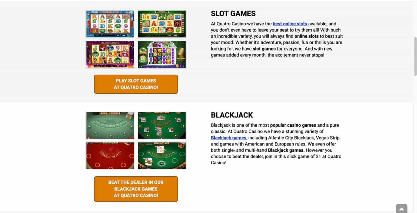 Quatro Casino Layout