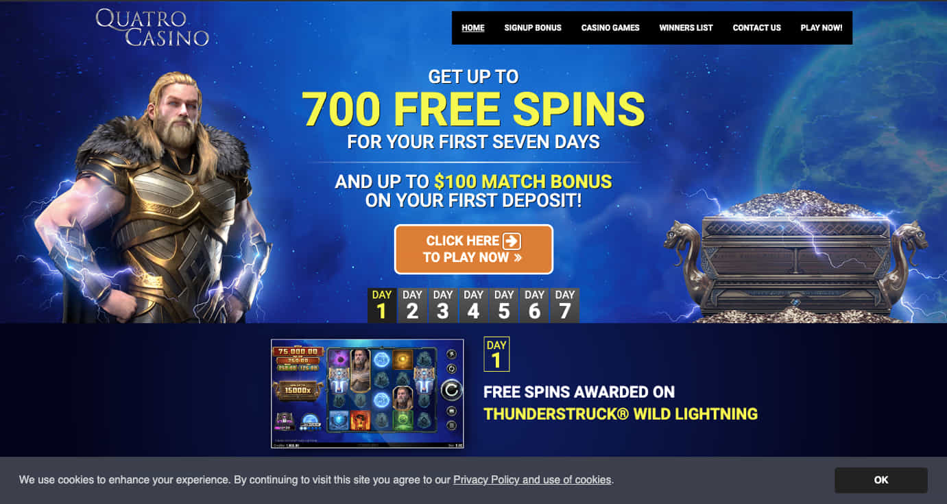 Quatro Casino bonus