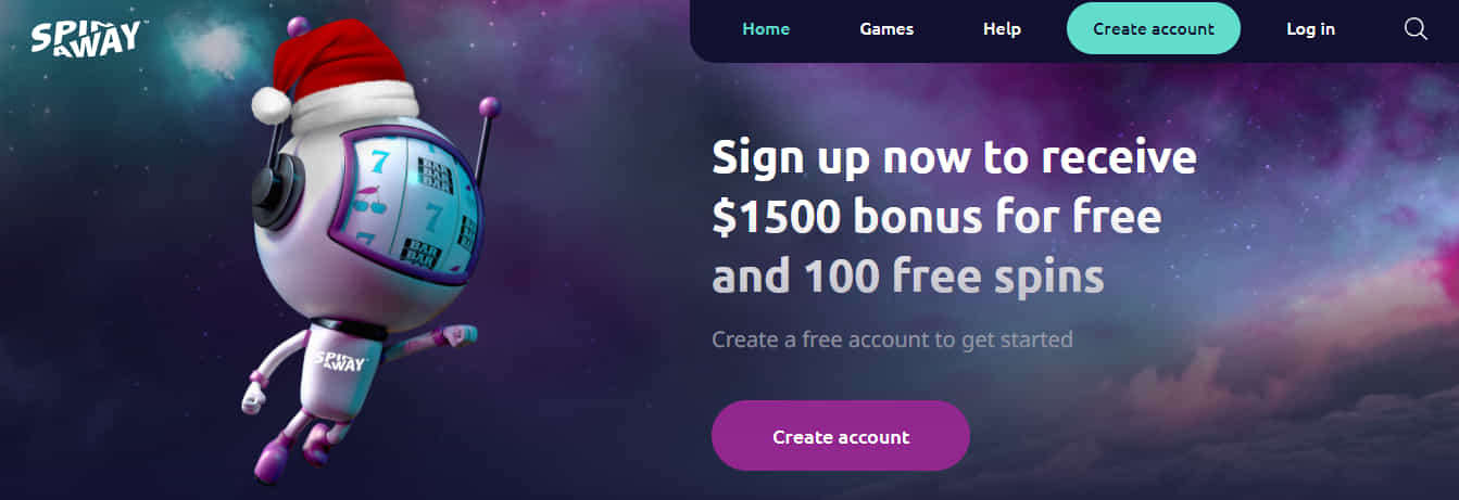 Welcome bonus at SpinAway Casino