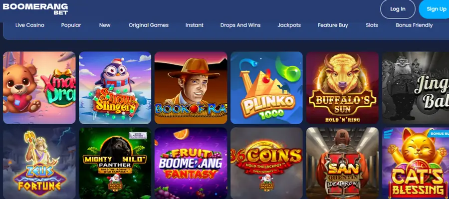 boomerang bet 2025 slots screenshot