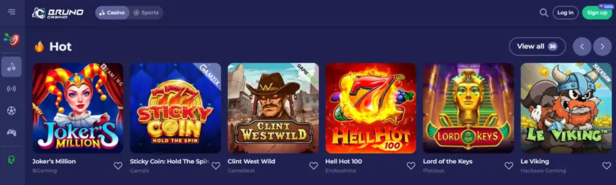 bruno casino gokkasten 2025 screenshot