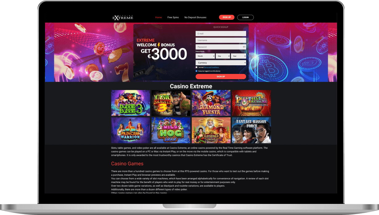 casino extreme mockup