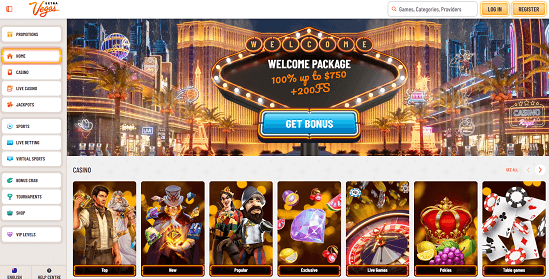 extra vegas homepage