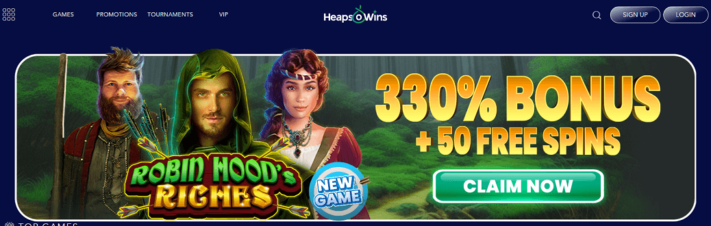 heaps o wins homepage