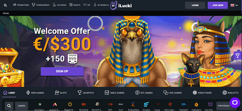 ilucki-casino-homepage