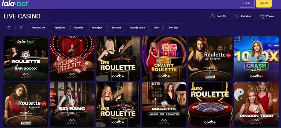 lalabet 2025 live casino aanbod