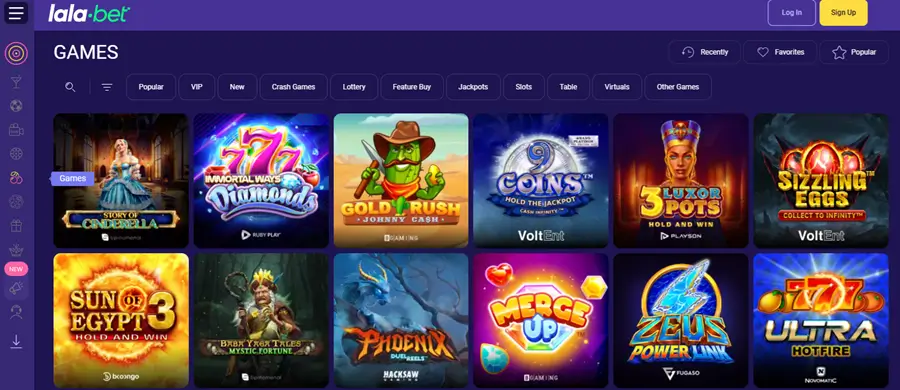 lalabet casinospellen screenshot