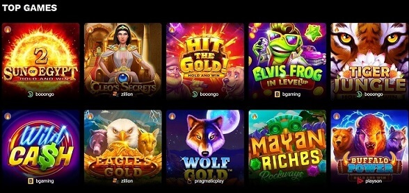 levelup casino games screen