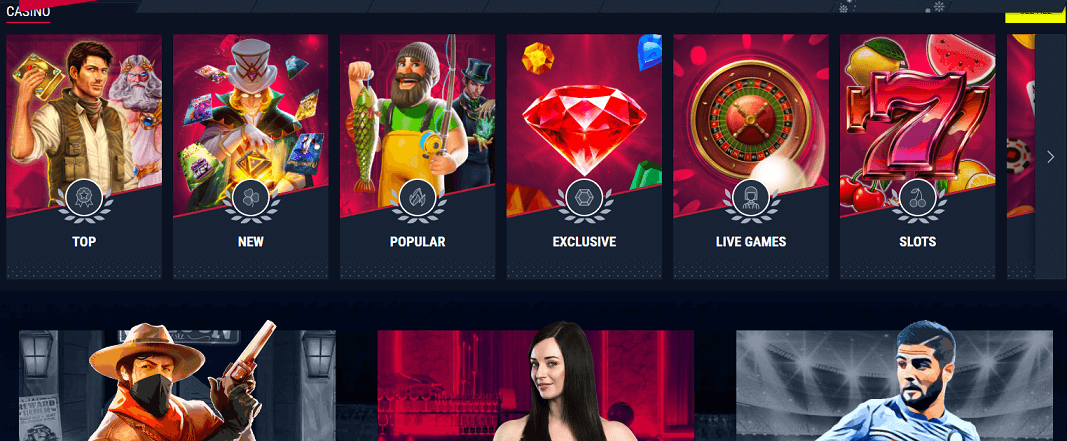 rabona casino interface