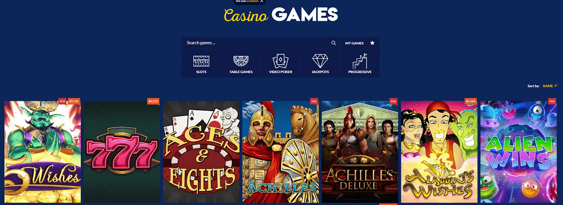 yabby casino interface