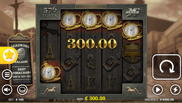 Big win in the online pokie Deadwood